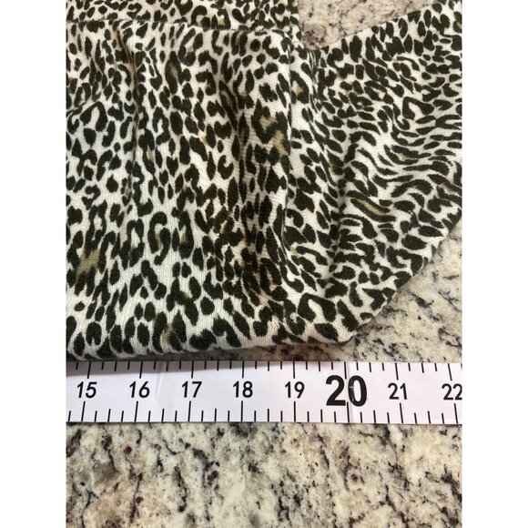 Vintage Allison Daley  Cardigan Sweater S Leopard Print Y2K Retro Glam Mob Wife - Picture 6 of 7